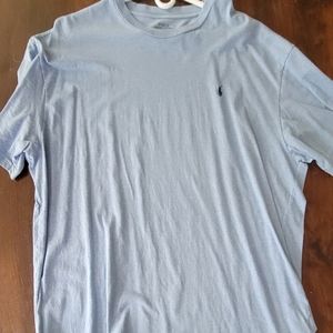 Polo Ralph Lauren 2XB heathered gray blue short sleeved shirt with blue horse